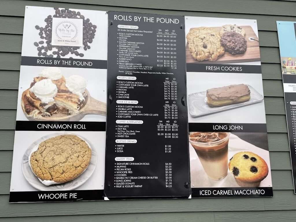 Rolls By The Pound – Coffee and Treats menu 2